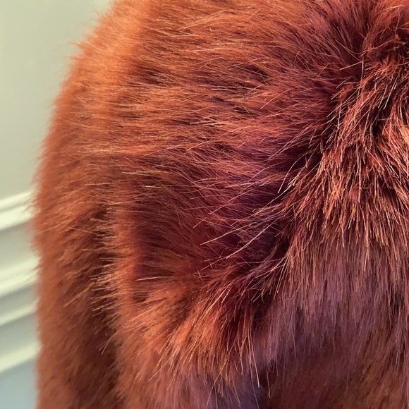 Philanthropy Wine Faux Fur Bomber - Picture 3 of 6